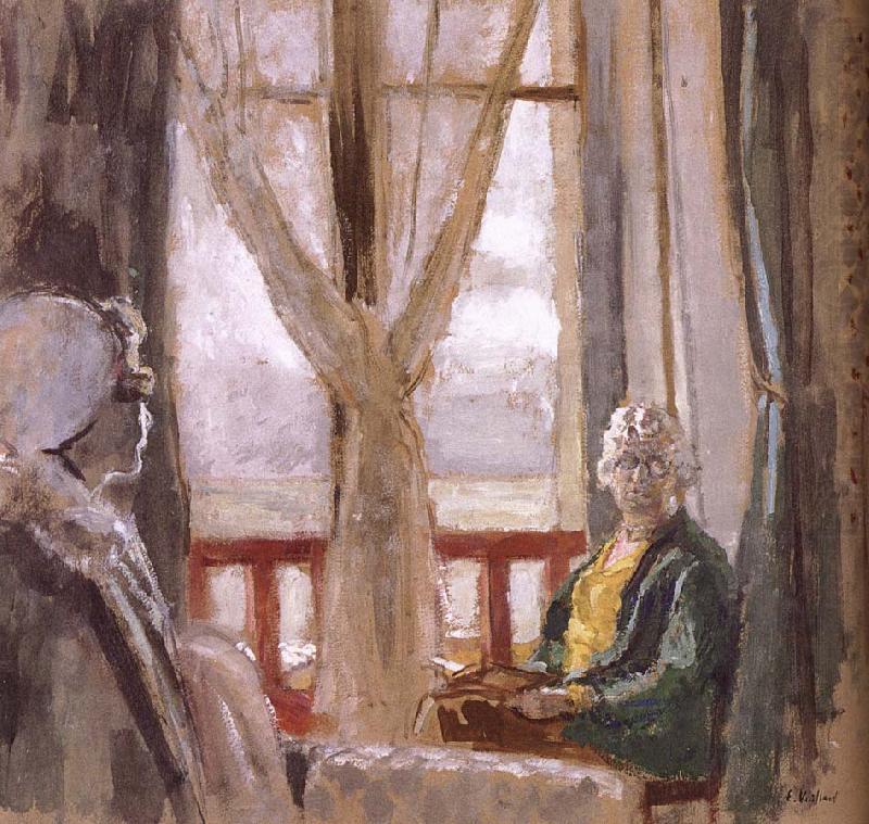 Edouard Vuillard Mrs. Black s window and lulu oil painting picture
